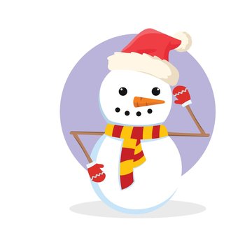 snowman christmas illustration design