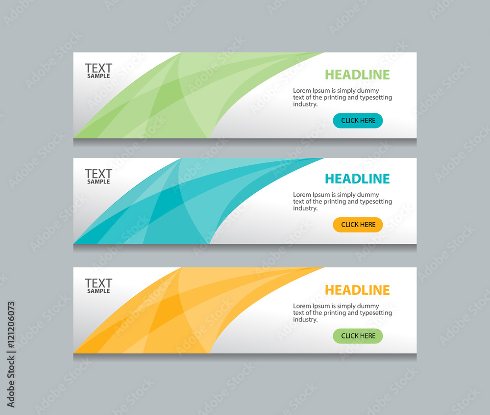 Wall mural abstract web banner design template background