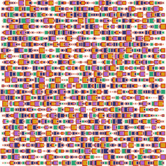 Fototapeta premium Abstract vector background. Color composition of regular geometric overlapping shapes.