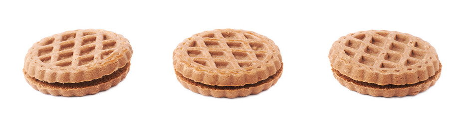 Set of cookies isolated over the white background