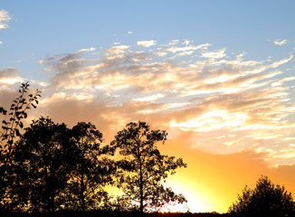colorful purple sunset