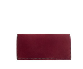 Leather female handbag isolated on white