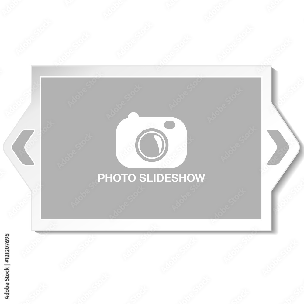 Poster vector frame for website slideshow, presentation or series of projected images, photographic slides 
