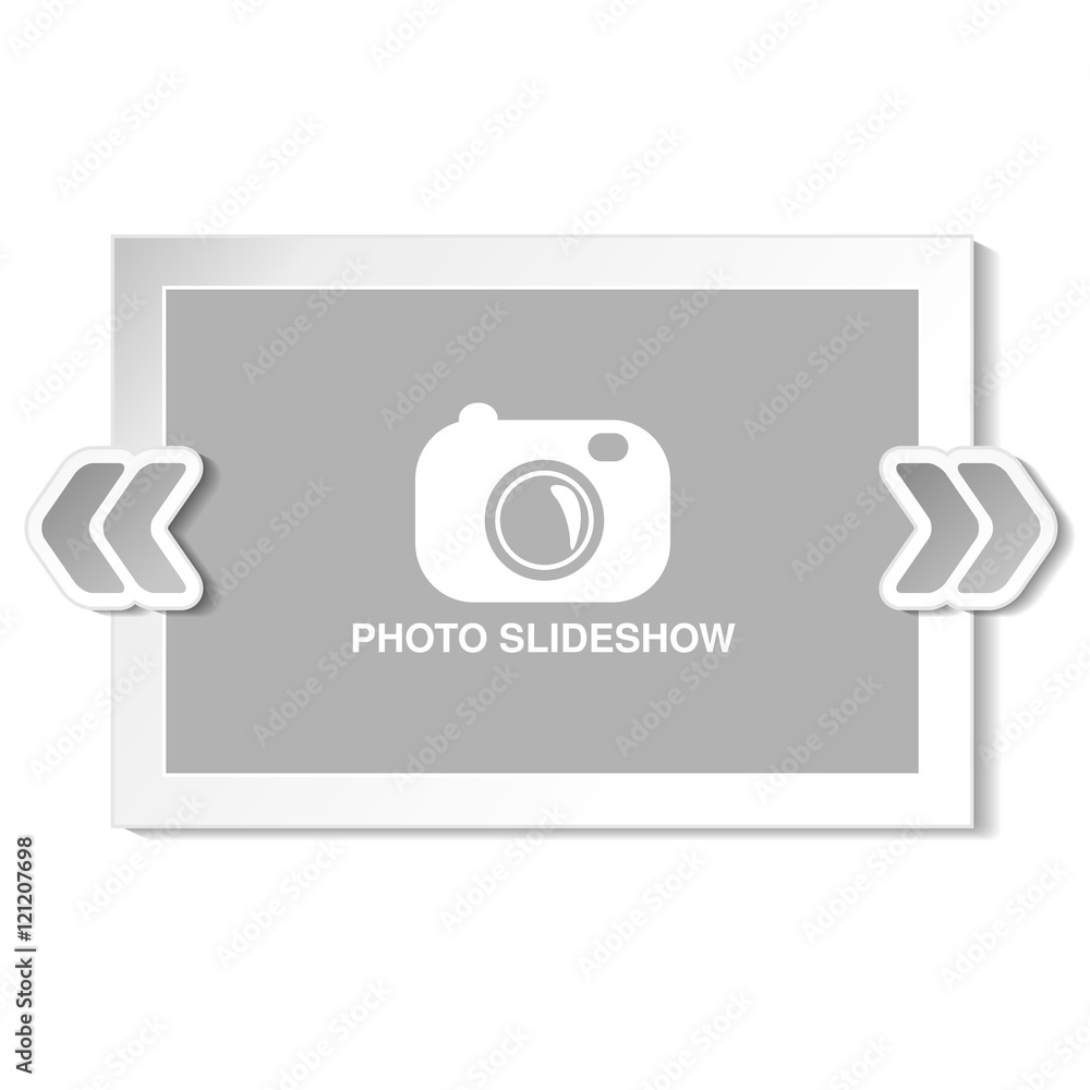 Poster vector frame for website slideshow, presentation or series of projected images, photographic slides 
