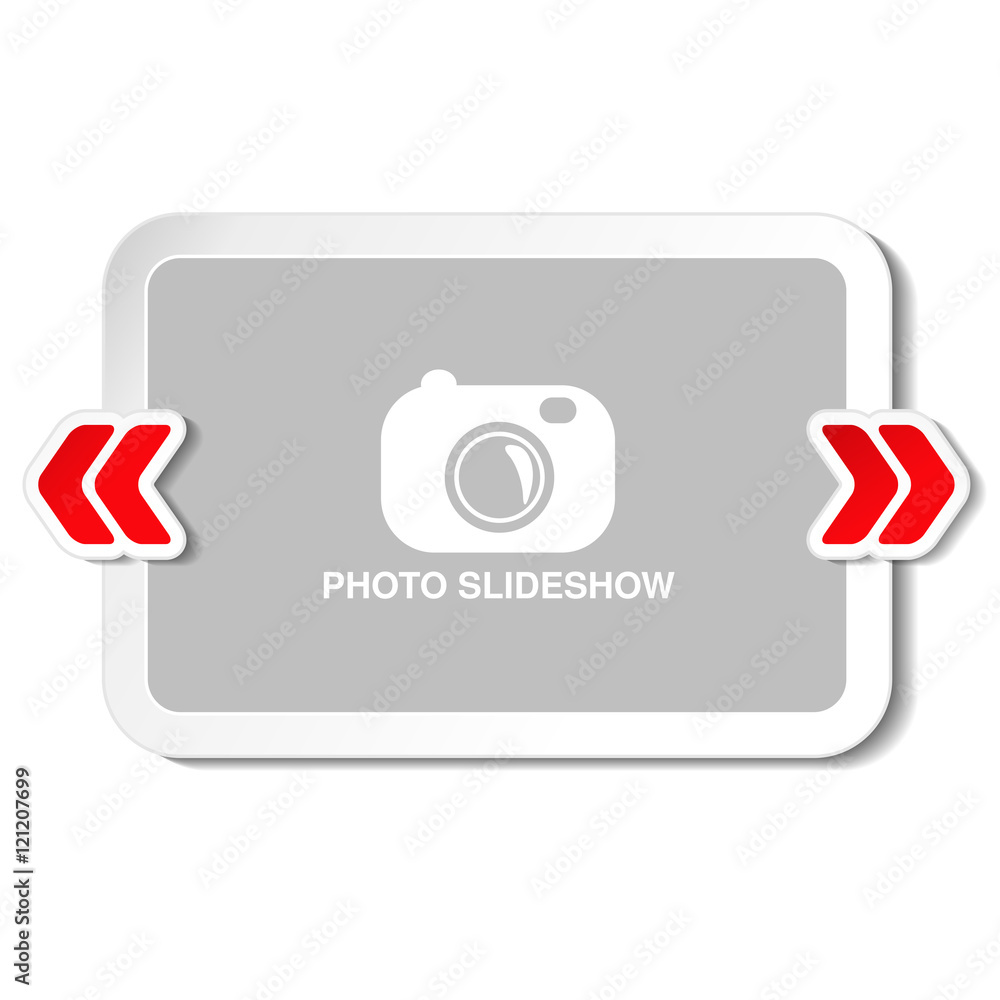 Poster vector frame for website slideshow, presentation or series of projected images, photographic slides 