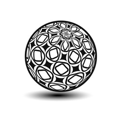 Vector globe symbol - 3d icon of sphere, ornamental orb