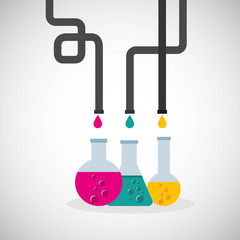 tube test laboratory experiment icon vector illustration design