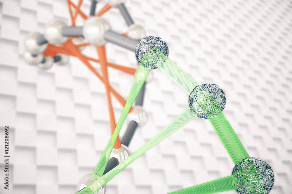 Poster dna molecules on patterned background