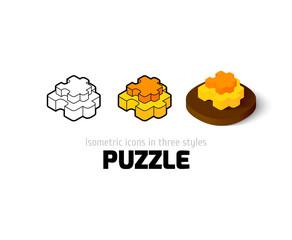 Puzzle icon in different style