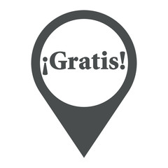  Icono plano localizacion texto ¡Gratis! gris