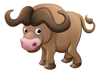 Bison Buffalo Animal Cartoon Character
