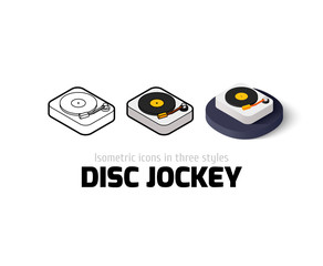 Disc Jockey icon in different style