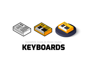 Keyboards icon in different style