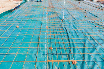 Construction Concrete Pouring  floor wire plastic ready for wet cement stone foundations 