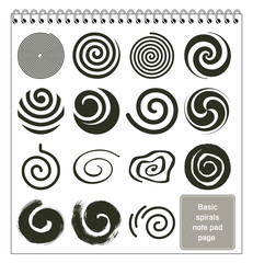 Basic spirals design collection