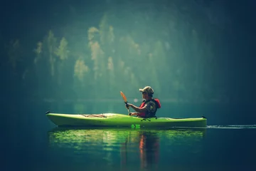 Foto op Canvas Kayak Tour on the Lake © Tomasz Zajda
