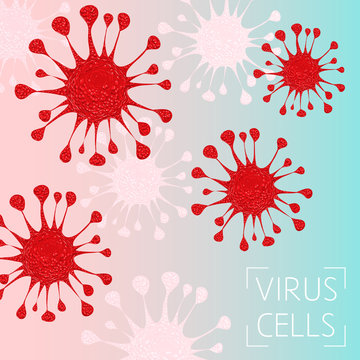 Abstract background with virus cells. Vector illustration