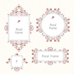 Vector decorative frame. Elegant element for design template.