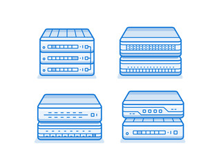 Network router icon set