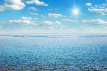 Beautiful sky and blue sea