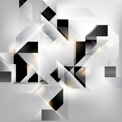 Panele Szklane Podświetlane  Abstract geometric background.