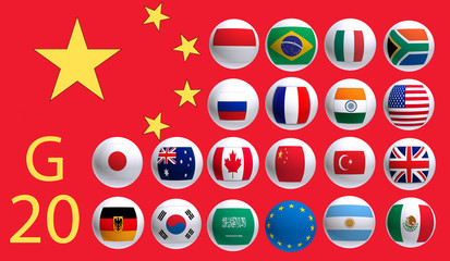  flags countries summit meeting G20