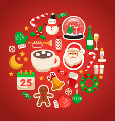 Merry Christmas Elements  : Vector Illustration