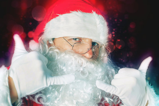 Abstract cool Santa celebrating Cristmas at North Pole