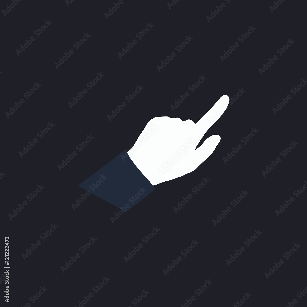 Poster hand cursor computer symbol