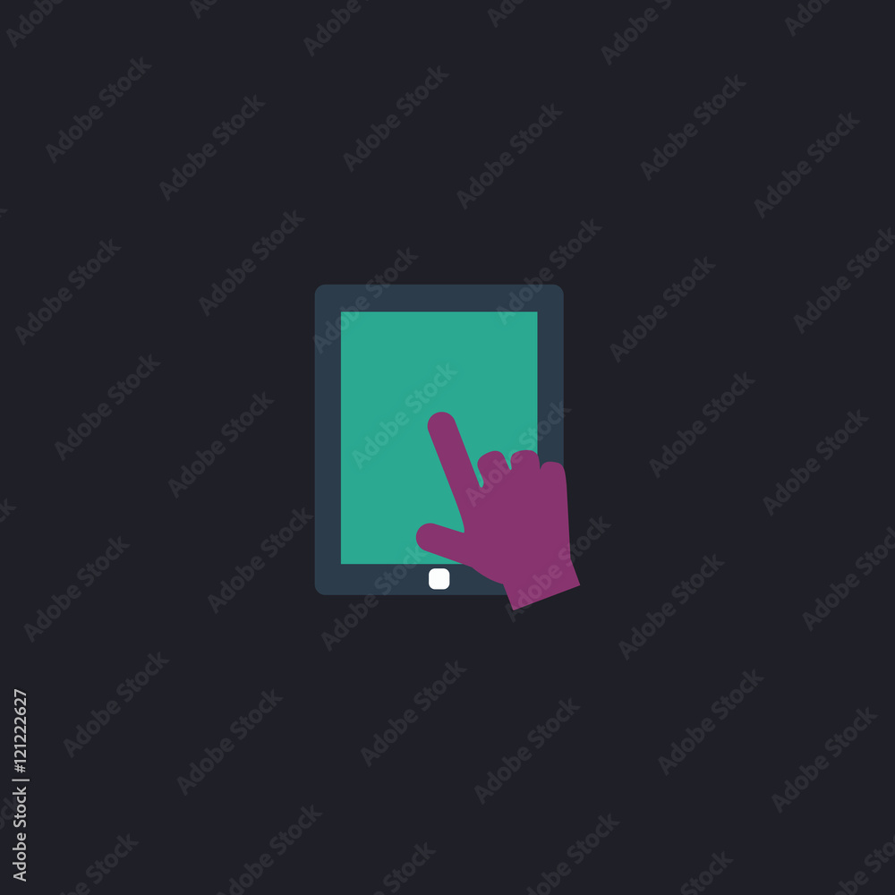Poster touch screen computer symbol