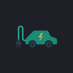 Electric car computer symbol