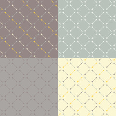 Set of 4 boho ethnic seamless patterns with arrows. Print. Repeating background. Cloth design, wallpaper. © lazininamarina