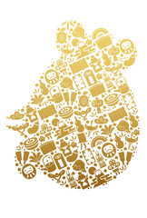 酉年年賀状　背景素材