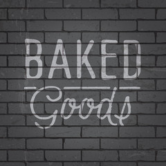 Obraz premium Hand drawn lettering slogan on brick wall background