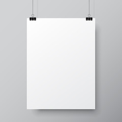 Blank White Poster Template - 121224814