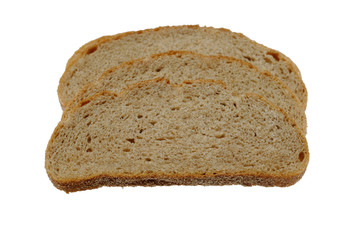 sliced bread isolated on white background