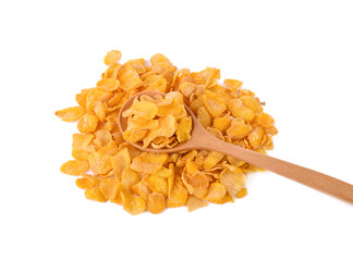  corn flakes isolated on white background