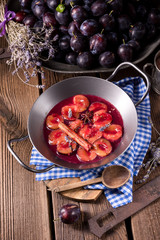 Fresh plum sauce with spices