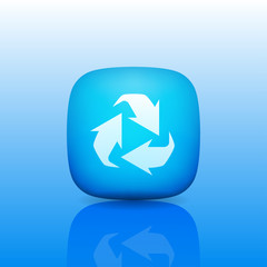 Recycle symbol or sign of conservation icon