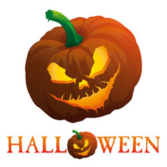 Halloween logo citrouille