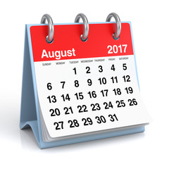 August 2017 - Desktop Spiral Calendar.