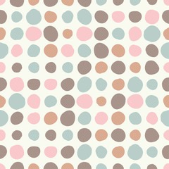 Seamless vector decorative background with polka dots. Print. Cloth design, wallpaper.
