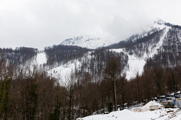 Mountain landscape. Krasnaya Polyana, Sochi, Russia