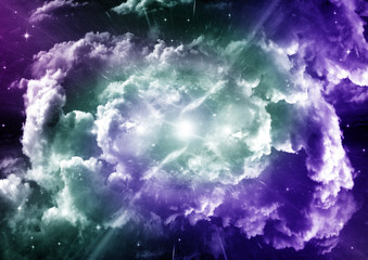 galaxy in a free space