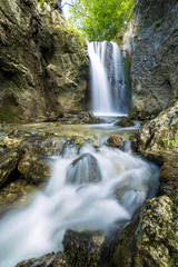 Fototapeta premium Landscape with waterfall from the Carpathians