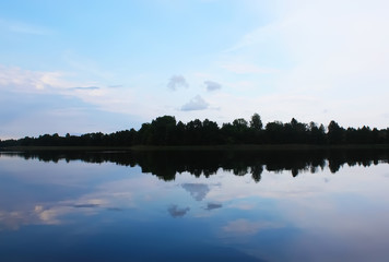 Lake landscape in Latvia