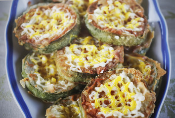 Sauteed zucchini slices