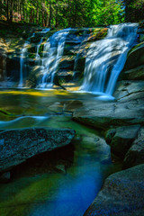 Mumlava waterfall in the Karkonosze National Park, Harrachov.