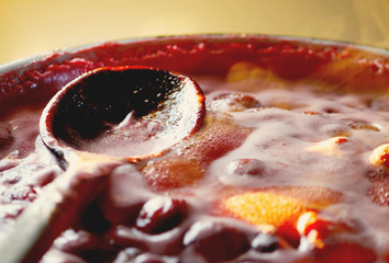 Strawberry hot jam