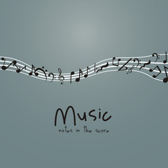 Music note icon. Sound melody and musical theme. Isolated design. Vector illustration
